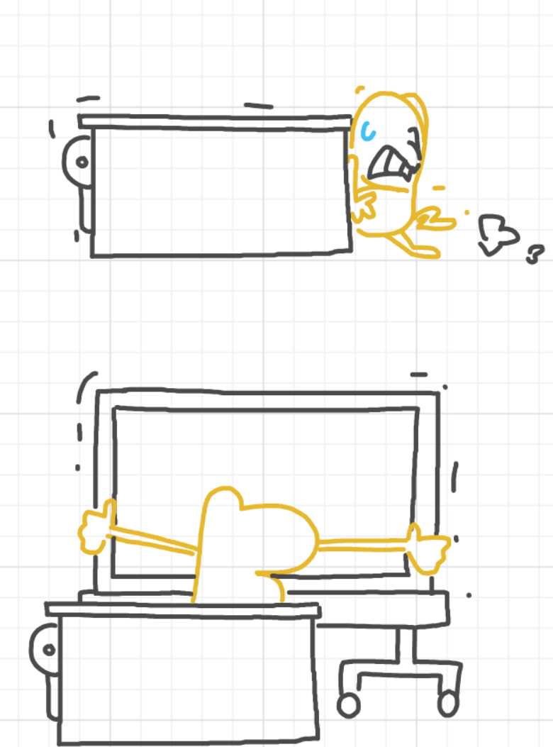 A panel from I've Been Everywhere, Man, episode nine of the Board Boards object show by Furretwalk/WalkingFurret.